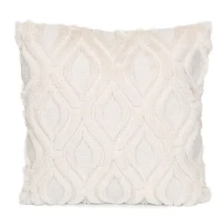 Coussin jane 45x45 blanc