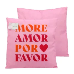 Coussin more amor 45x45cm rose o