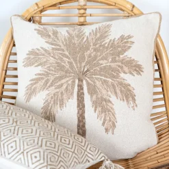 Coussin palmier 45x45cm coton