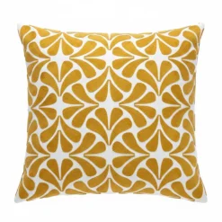 Coussin petales brodees 45x45cm