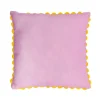 Coussin piping feston 45x45cm