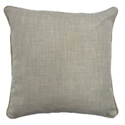 Coussin piping jute 45x45cm beig