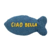 Coussin poisson 30x7x13cm bleu m