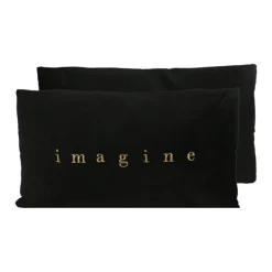 Coussin romantic 30x50 noir