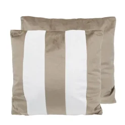 Coussin rya 40x40cm velours beig