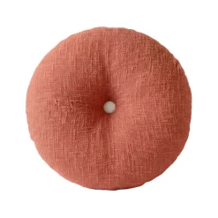 Coussin slub coton d35 terracott