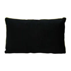 Coussin 30x50cm noir piping dore