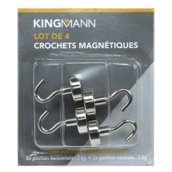 4 crochets magnetiques
