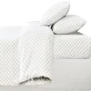 Drap housse 160x200 imprime blan
