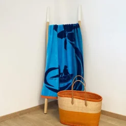 Drap plage velours jacquard