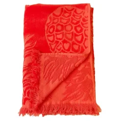 Drap plage velours jacquard uni