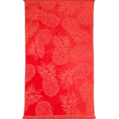 Drap plage velours jacquard uni