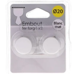 Embout bouchon d20 x2 - blanc ma