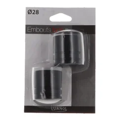 Embout bouchon x 2 d28 - noir ma