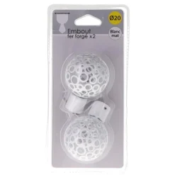 Embout boule perforee d20 x2 - b