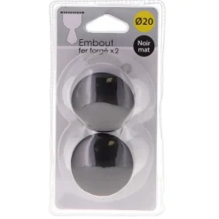 Embout champignon d20 x2 - noir