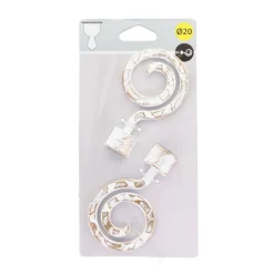 Embout demeure d20 x2 - blanc/or