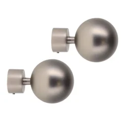 Embout gaia d28 x2 - argent mat