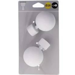 Embout gaia d28 x2 - blanc mat