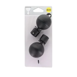 Embout globe d20 x2 - noir mat