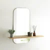 Etagere avec miroir effet chene
