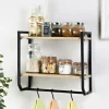 Etagere 2 niveaux avec crochets