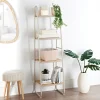 Etagere 4 niveaux creme/bois