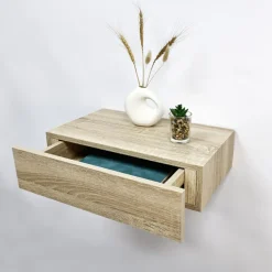 Etagere 1 tiroir effet bois