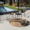 Fauteuil exterieur cordage noir