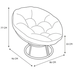 Fauteuil papasan noir