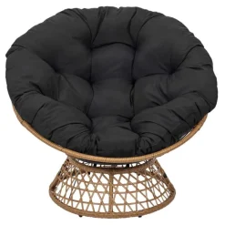 Fauteuil papasan noir