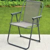 Fauteuil pliant textilene gris