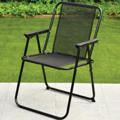 Fauteuil pliant textilene noir