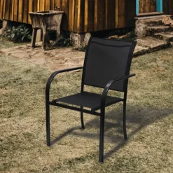 Fauteuil textilene pacha noir