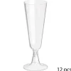 Flute a champagne x12 plastique