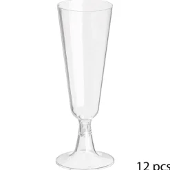 Flute a champagne x12 plastique