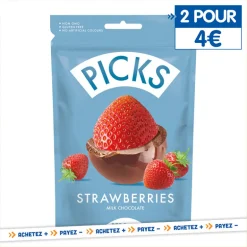 Fraise enrobee chocolat lait 90g
