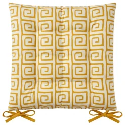 Galette de chaise motif grec dep