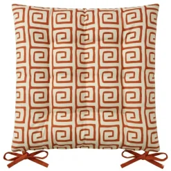 Galette de chaise motif grec dep