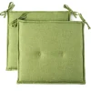Galette de chaise verte x2