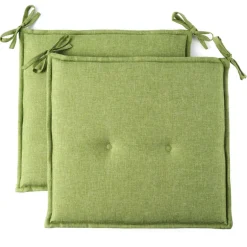 Galette de chaise verte x2