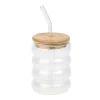 Gobelet en verre bubble+paille