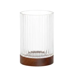 Gobelet en verre et bois