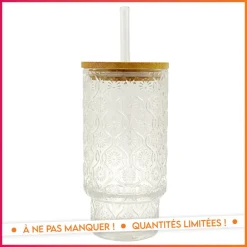 Gobelet en verre motif en relief