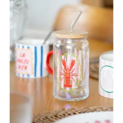 2 gobelets en verre homard