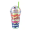 Gourde rainbow avec paille