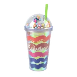 Gourde rainbow avec paille