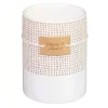 Grande bougie ceramique texturee