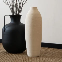 Grand vase ceramique strie