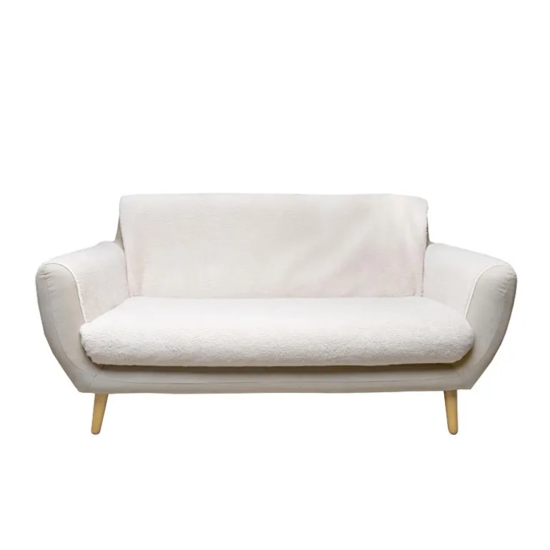 Housse de canape sherpa 2p beige